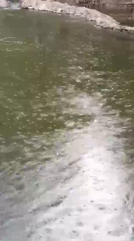 Melen Çayı parkurunda yakın çekimle görüntülenen akıntı, su yüzeyi ve girdaplar